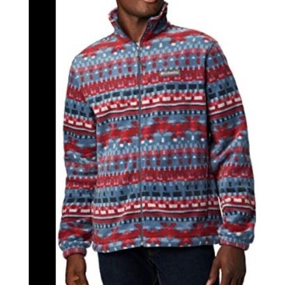 VTG 90’s Y2K Columbia Men’s Steens Mountain XL Full-Zip Fleece Jacket Colorful - Picture 1 of 10